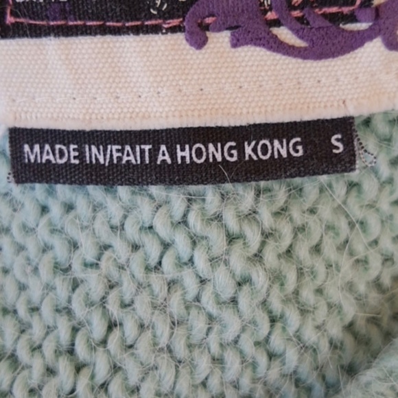 Mint Green Wool /Alpaca Sweater by Buffalo David Bitton - Picture 5 of 6